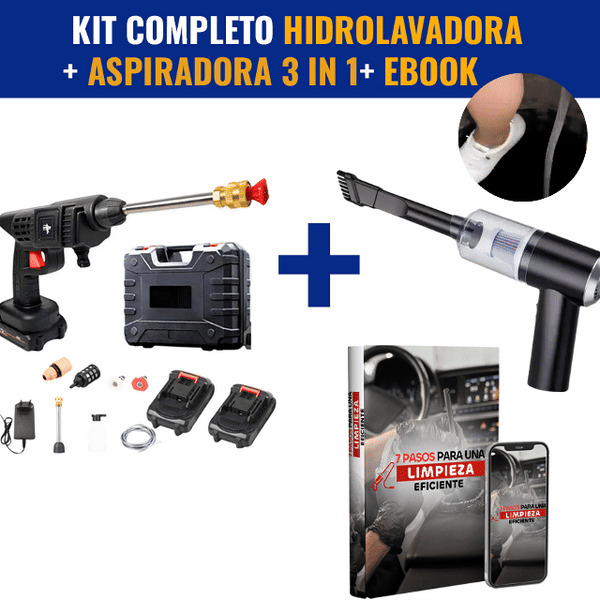 ¡Remate Final! El Kit completo Hidrolavadora  + Aspiradora 3 IN 1 +ebook