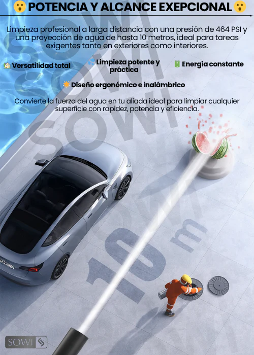 Hidrolavadora Inalámbrica 48V + Regalo Aspirador 3 en 1 – Combo de Limpieza Pro